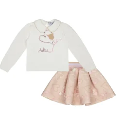 A DEE ABSTRACT TEDDY STAR SKIRT SET W243512