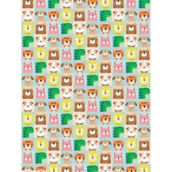 ANIMAL FACES GIFT WRAP W4512