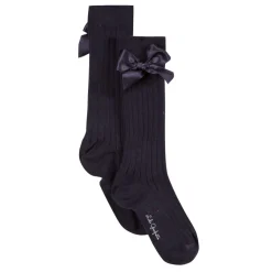 LILI GAUFRETTE KNEE HIGH SOCKS WITH BOWS GM9002 491
