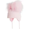 SATILA HAT WITH FAUX FUR POM POMS TINDRA 149