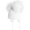 SATILA HAT WITH FAUX FUR POM POMS TINDRA 100