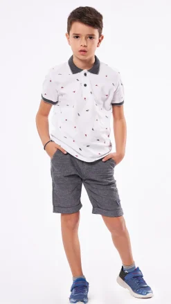 HASHTAG POLO SHIRT & SHORTS SET 8803