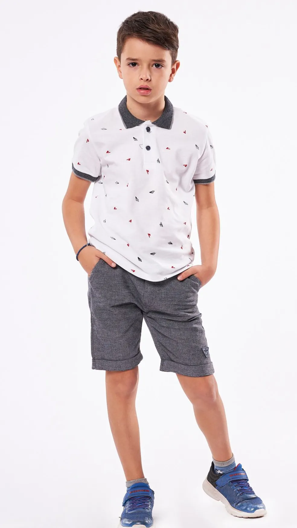 HASHTAG POLO SHIRT & SHORTS SET 8803