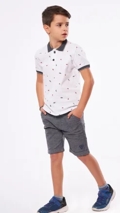 HASHTAG POLO SHIRT & SHORTS SET 8803