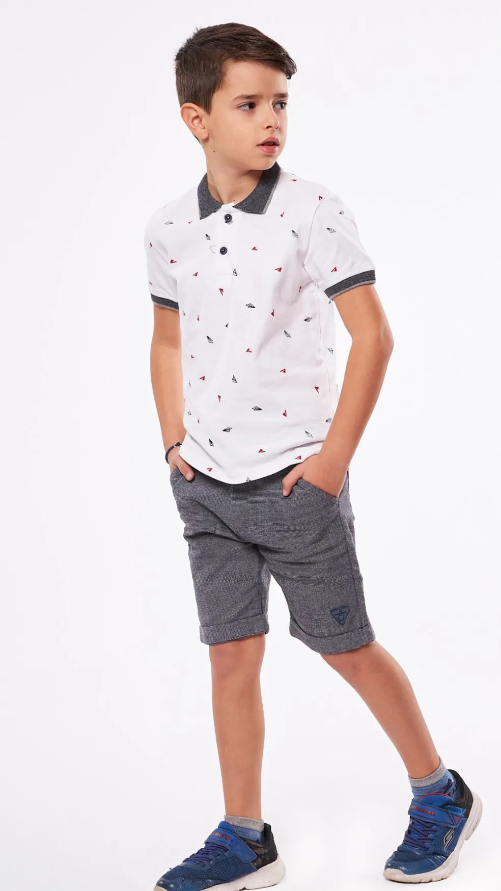 HASHTAG POLO SHIRT & SHORTS SET 8803