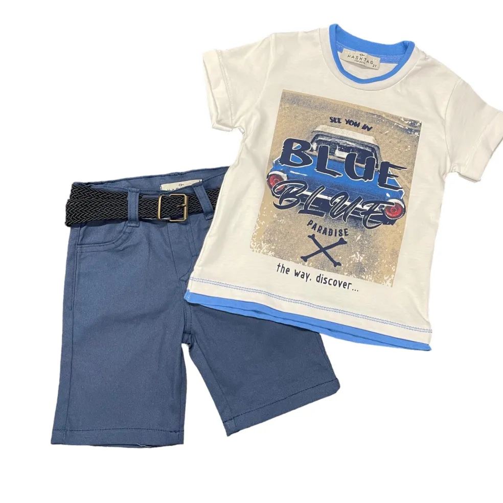HASHTAG T SHIRT & SHORTS SET 2823